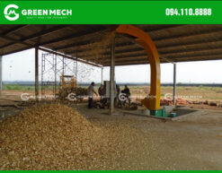 Máy băm gỗ 15 tấn được lắp đặt sang Campuchia