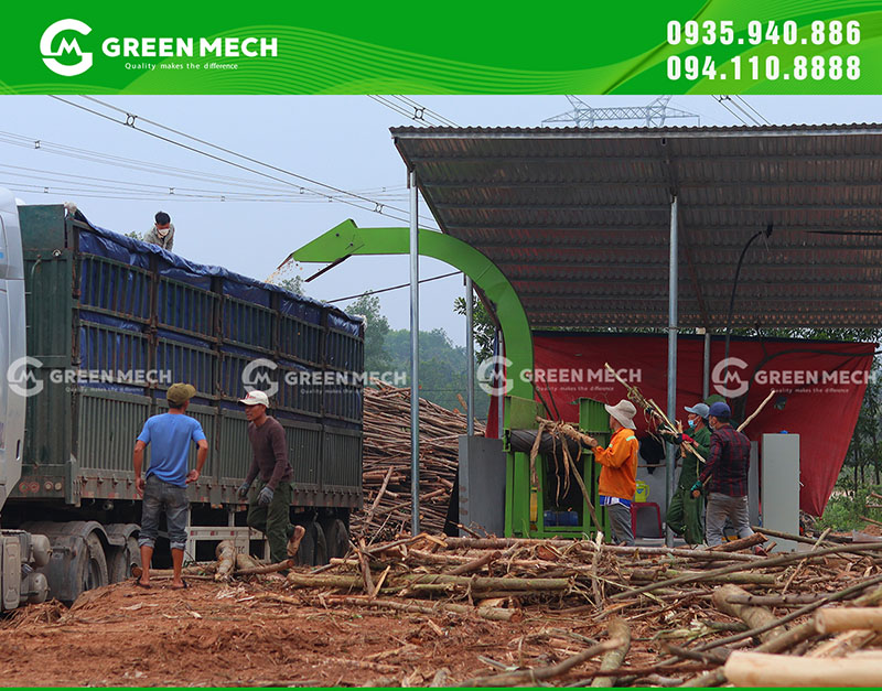 Vận hành máy băm gỗ GREEN MECH
